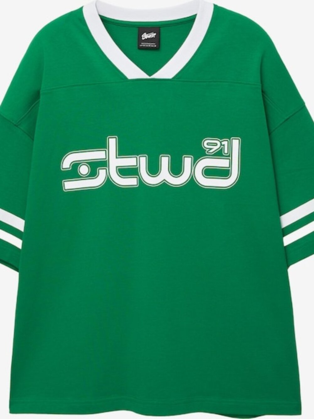Pull&Bear Jersey 'STWD' in Grass Green